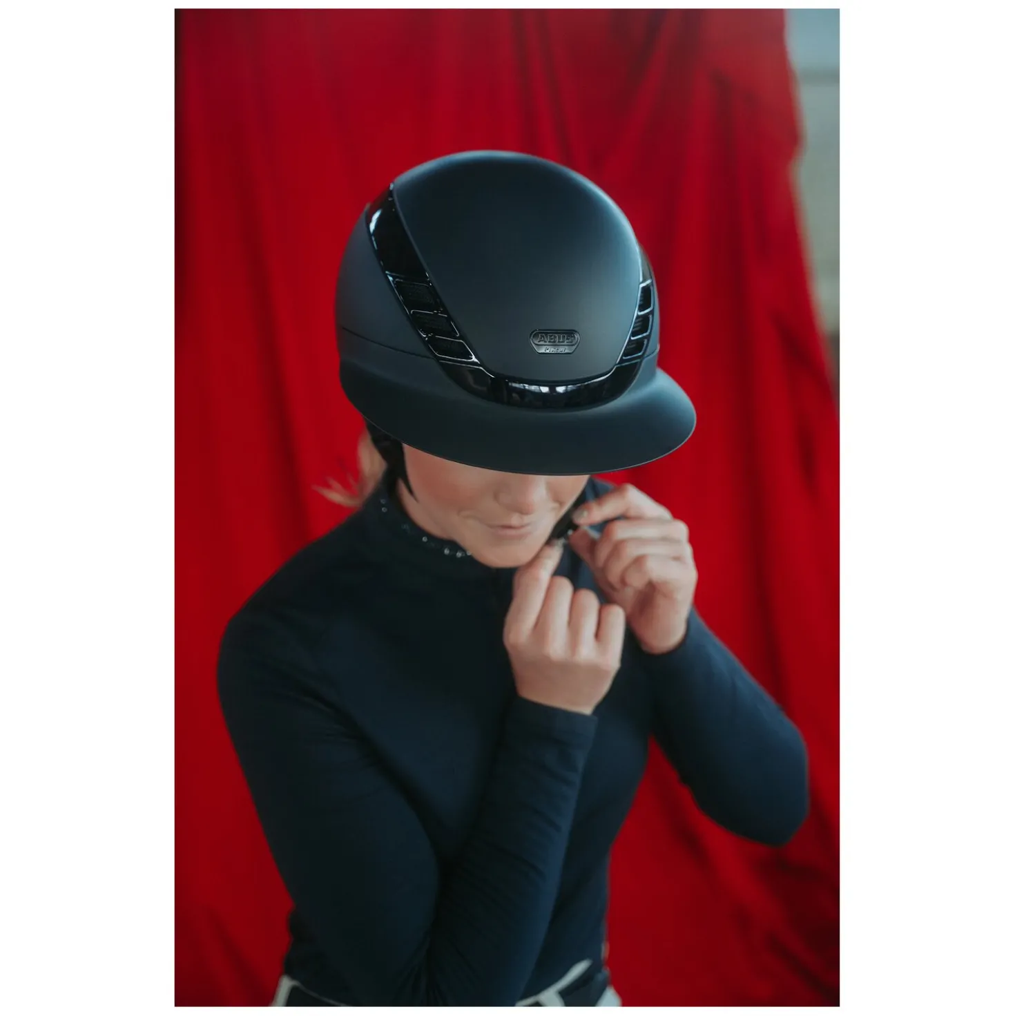 ABUS PIKEUR Reithelm AirLuxe Pure Long Visor