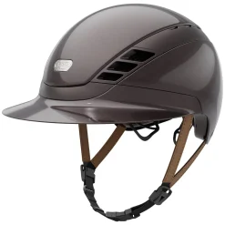 ABUS PIKEUR Reithelm AirLuxe Pure Metallic Hazelnut
