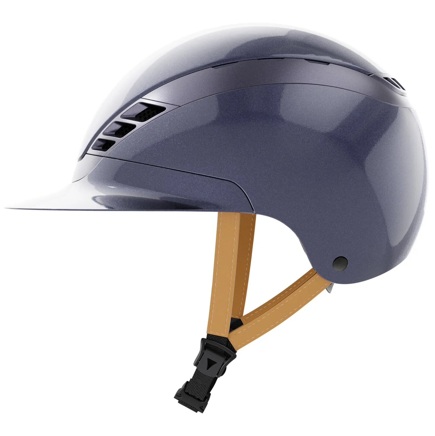 ABUS PIKEUR Reithelm AirLuxe Pure Metallic Hazelnut