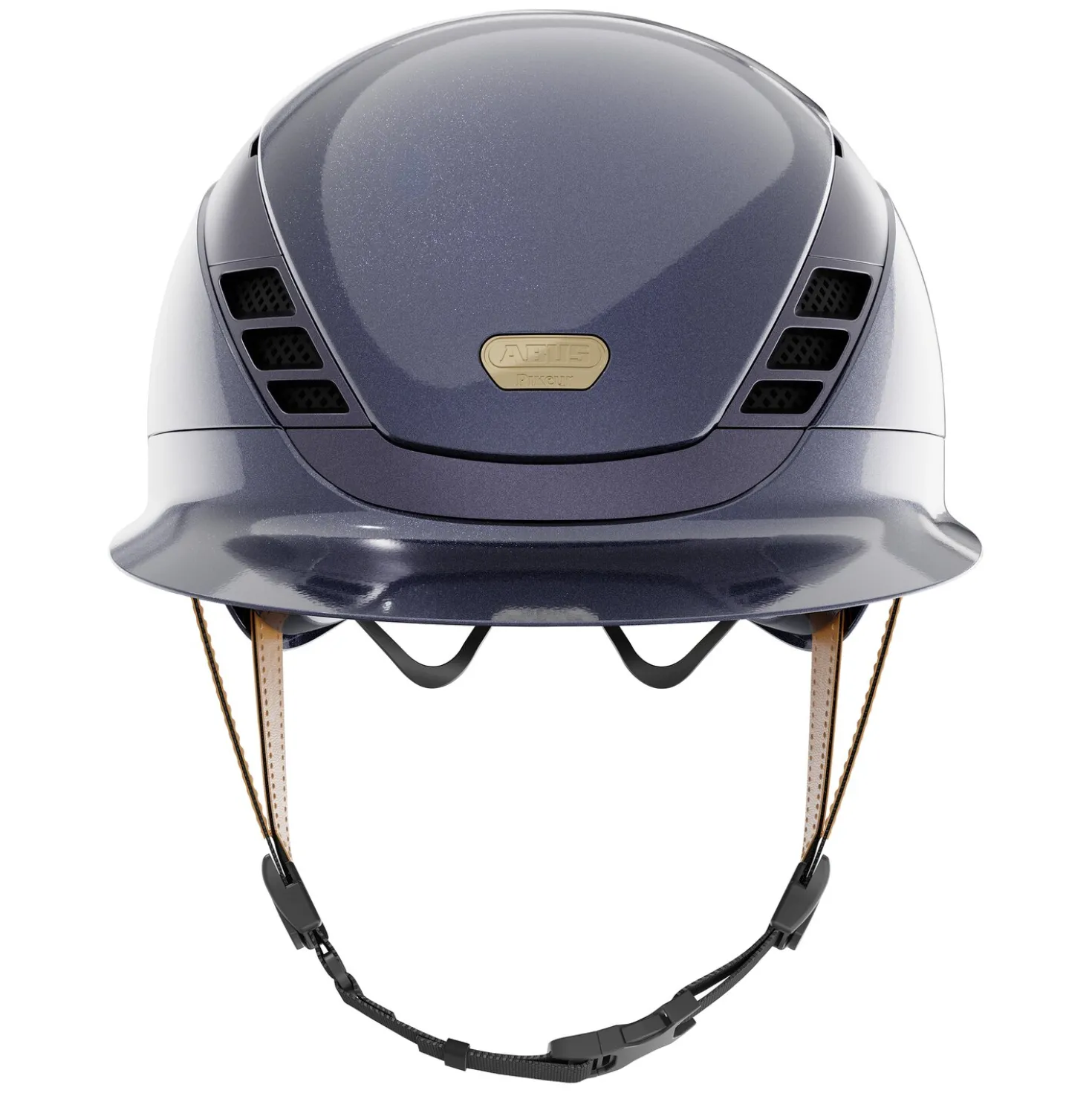 ABUS PIKEUR Reithelm AirLuxe Pure Metallic Hazelnut