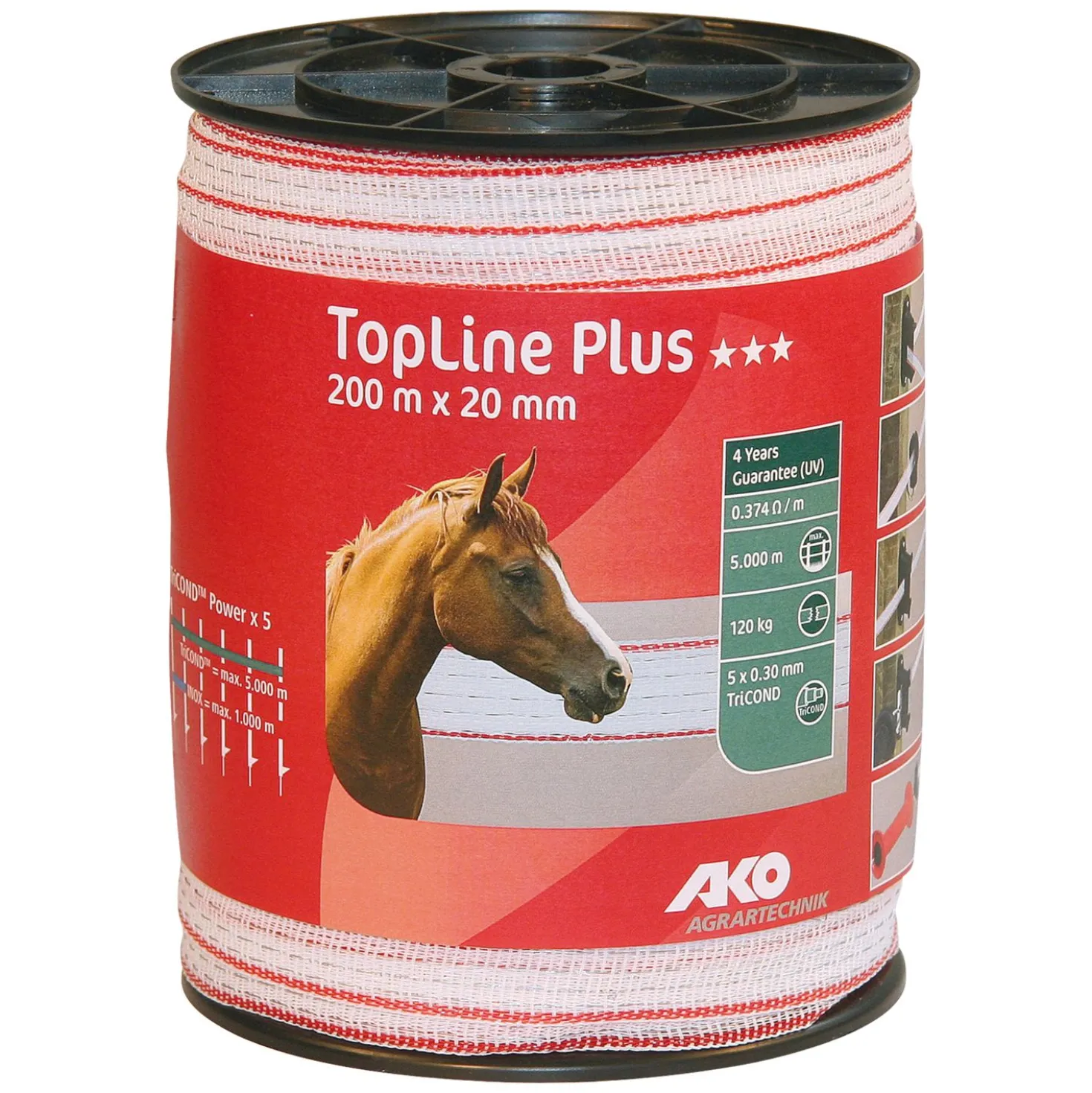 AKO Elektroband TopLine Plus, 20 mm, 200 Meter