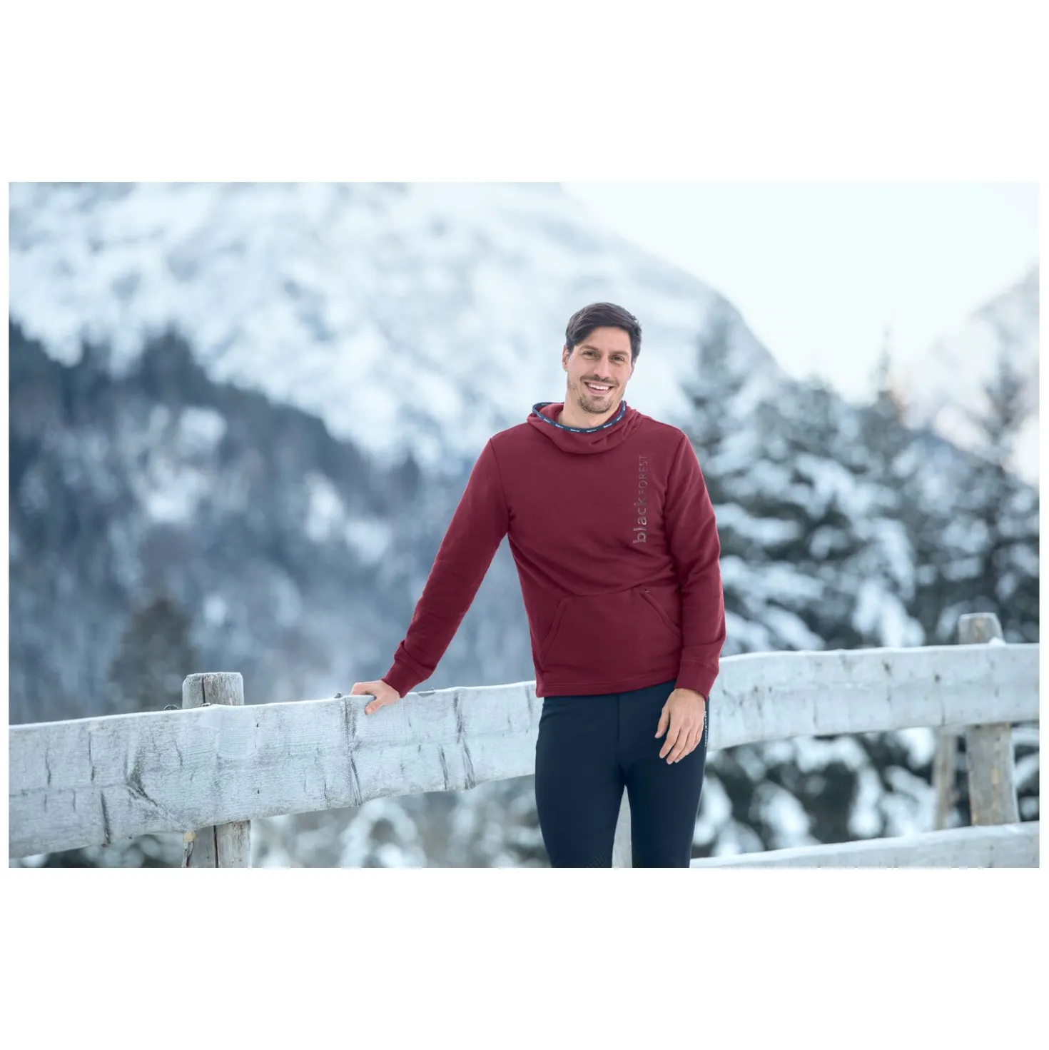 black forest Stehkragen-Hoodie