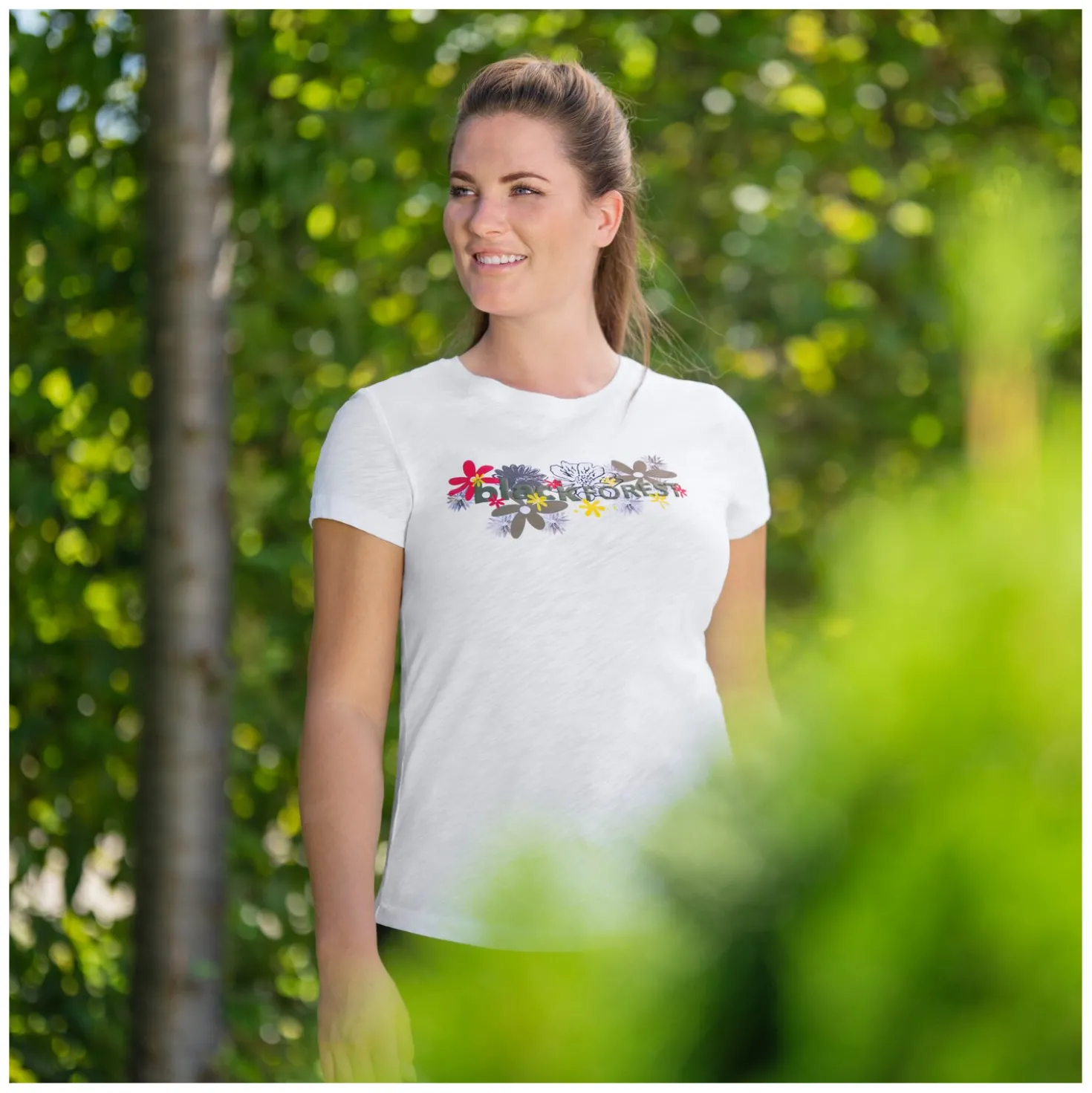 black forest T-Shirt mit Print