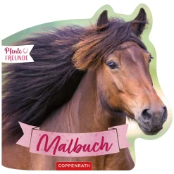COPPENRATH Malbuch mit Formstanzung Pferdefreunde