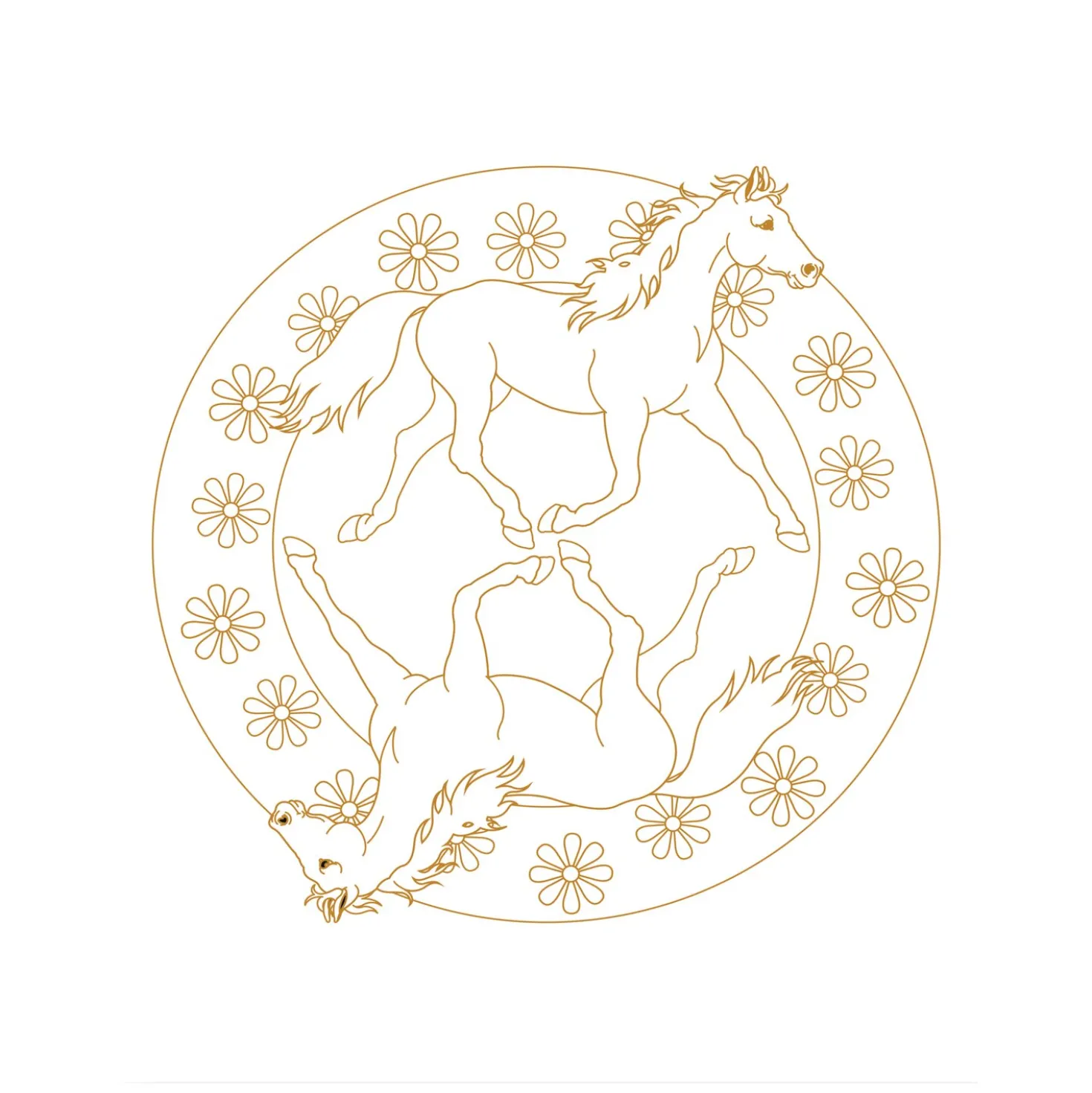 COPPENRATH Metallic-Malen mit Bicolor-Buntstifte Pferdefreunde