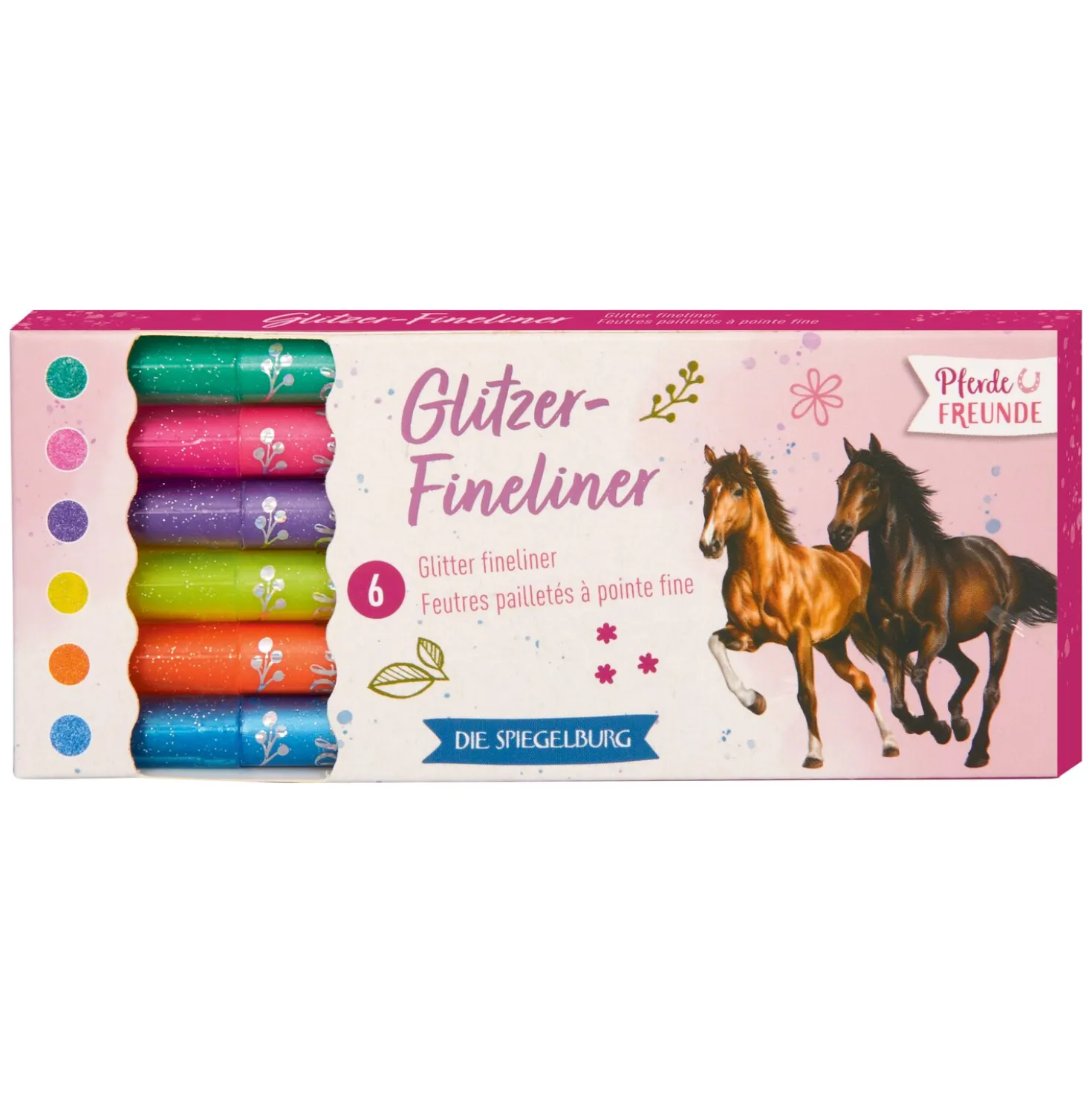DIE SPIEGELBURG Glitzer-Fineliner Pferdefreunde