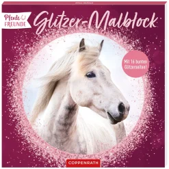 DIE SPIEGELBURG Glitzer-Malblock Pferde FREUNDE