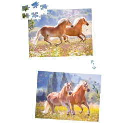 DIE SPIEGELBURG Lentikular Puzzle Pferdefreunde