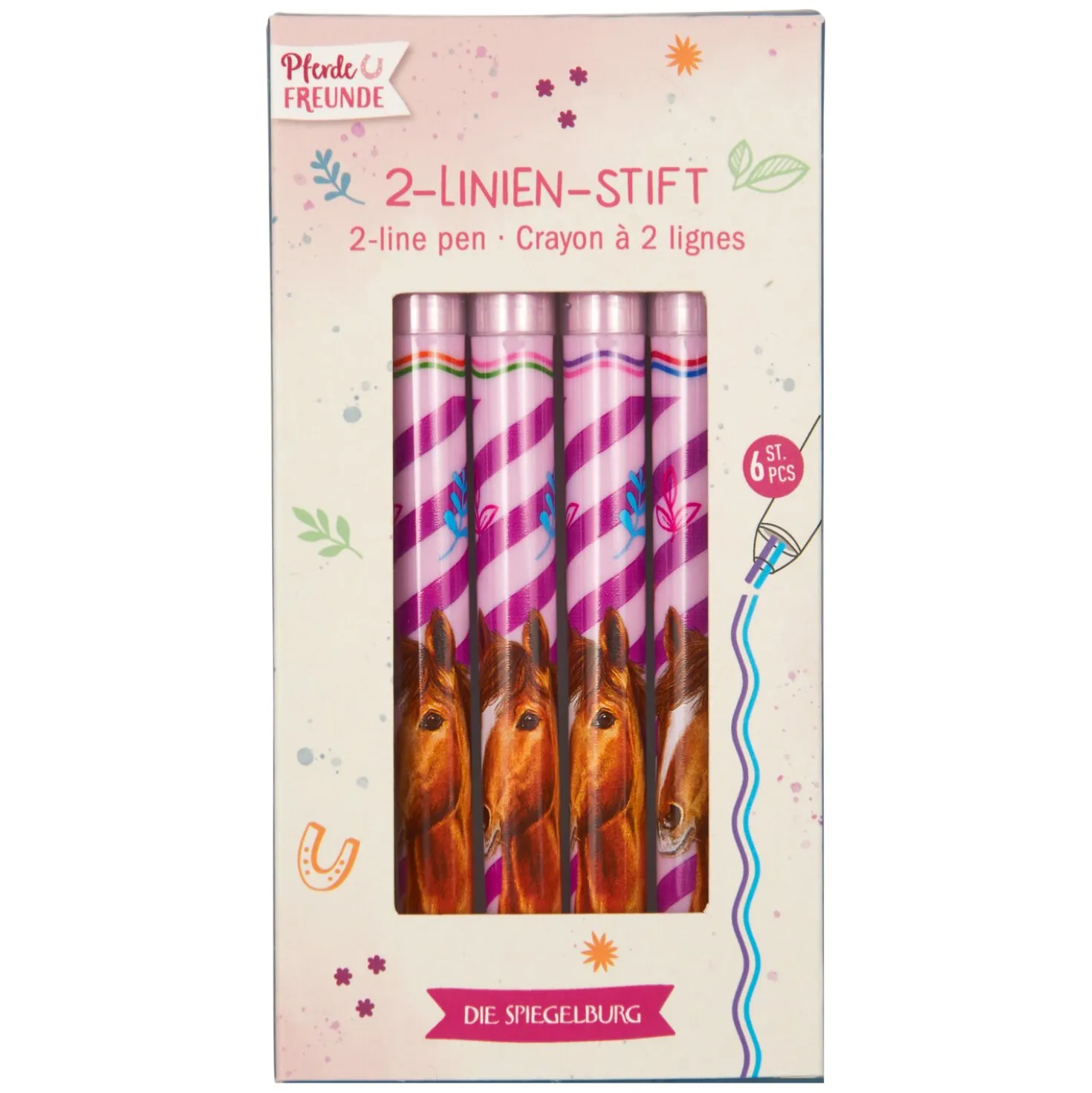DIE SPIEGELBURG 2-Linien-Stift Pferdefreunde