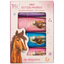 DIE SPIEGELBURG Mini Glitzer-Marker Pferdefreunde