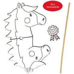 DIE SPIEGELBURG Steckenpferd-Bastelset Mein kleiner Ponyhof
