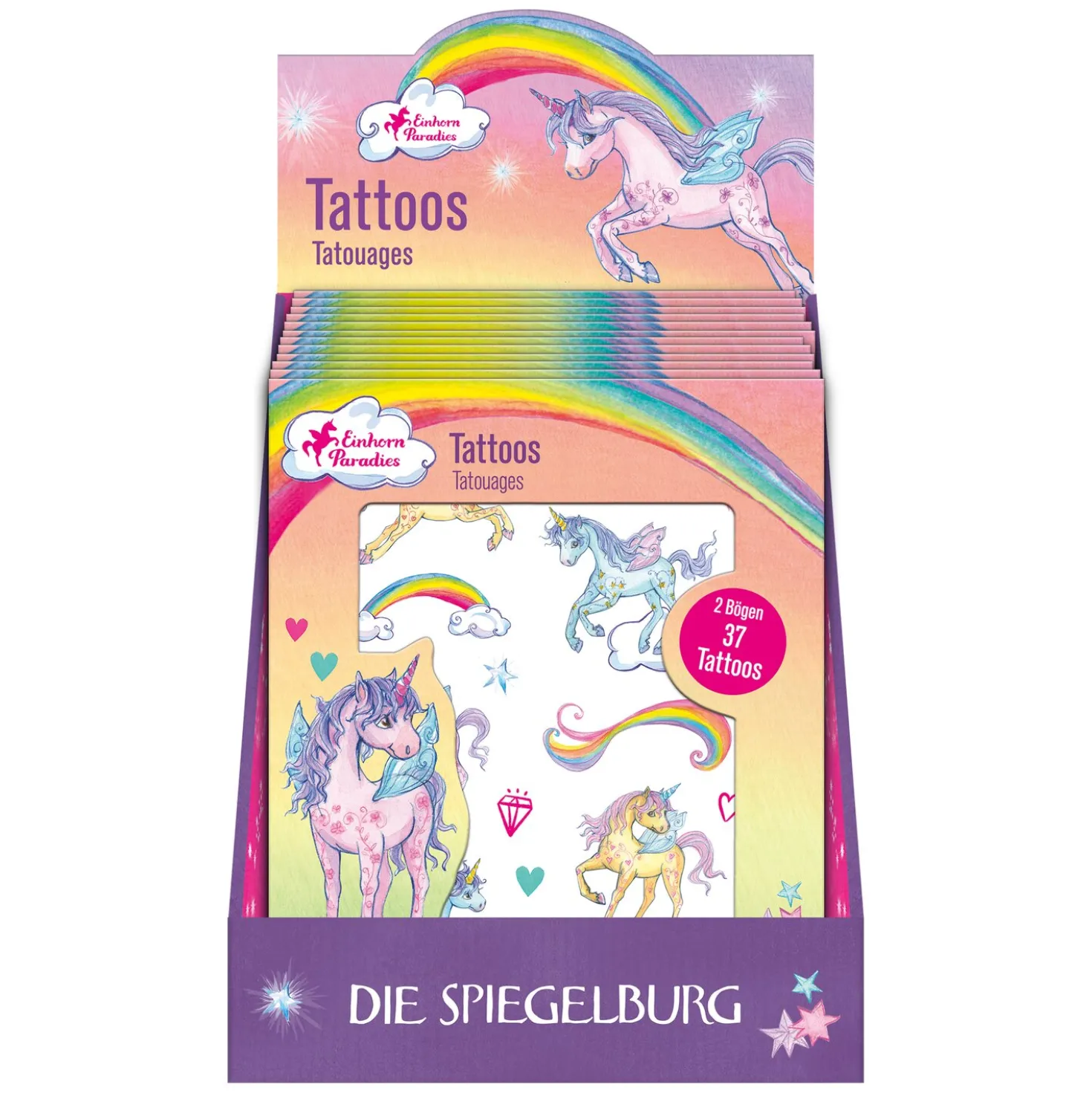 DIE SPIEGELBURG Tattoos Einhorn Paradies