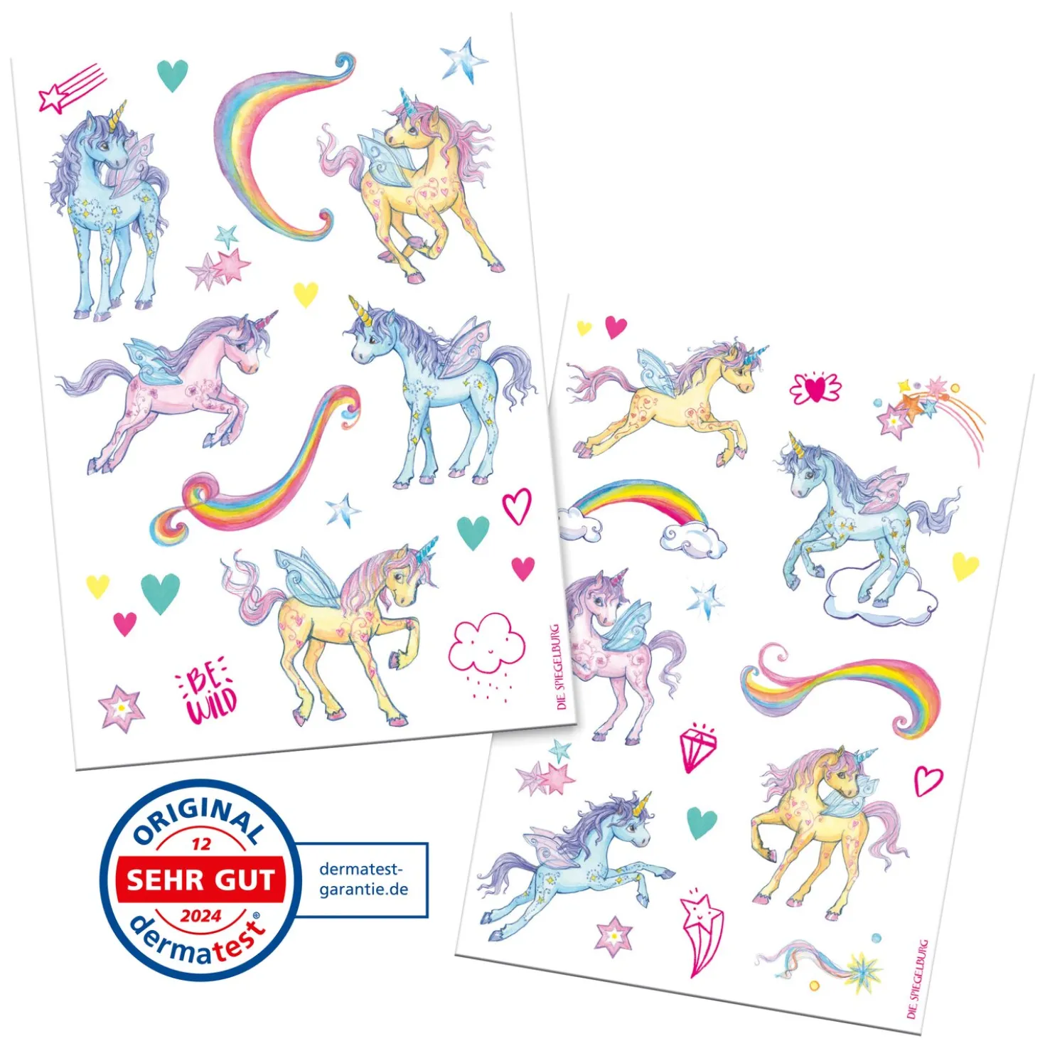 DIE SPIEGELBURG Tattoos Einhorn Paradies