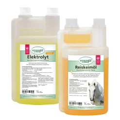 PFERDEfit by Loesdau Set Leistung II - Reiskeimöl und Elektrolyt