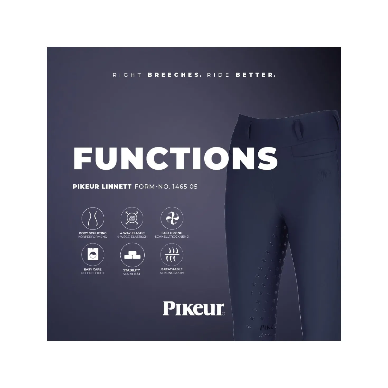 PIKEUR Athleisure Reithose Seamless-Thight Linnett Highwaist SD