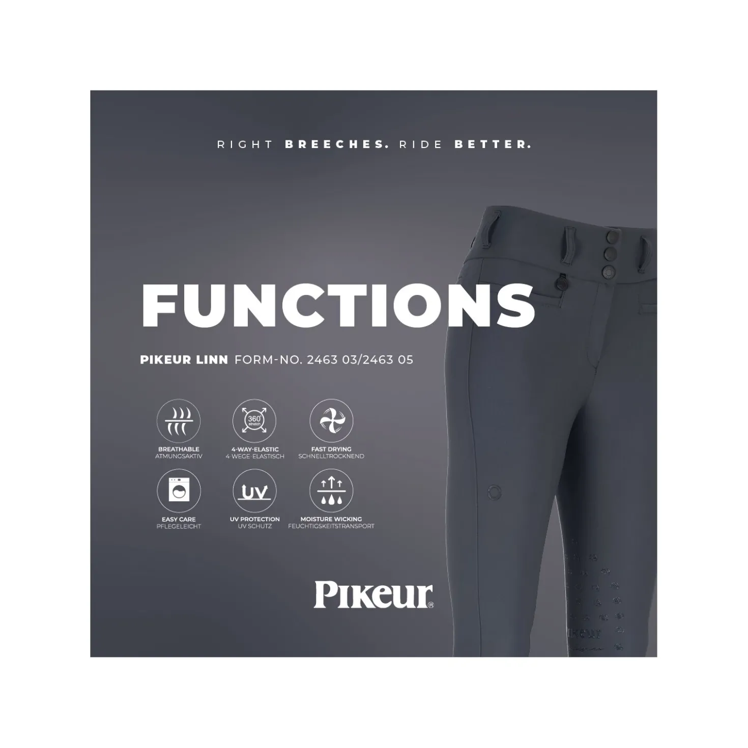 PIKEUR Linn SD Highwaist Reithose