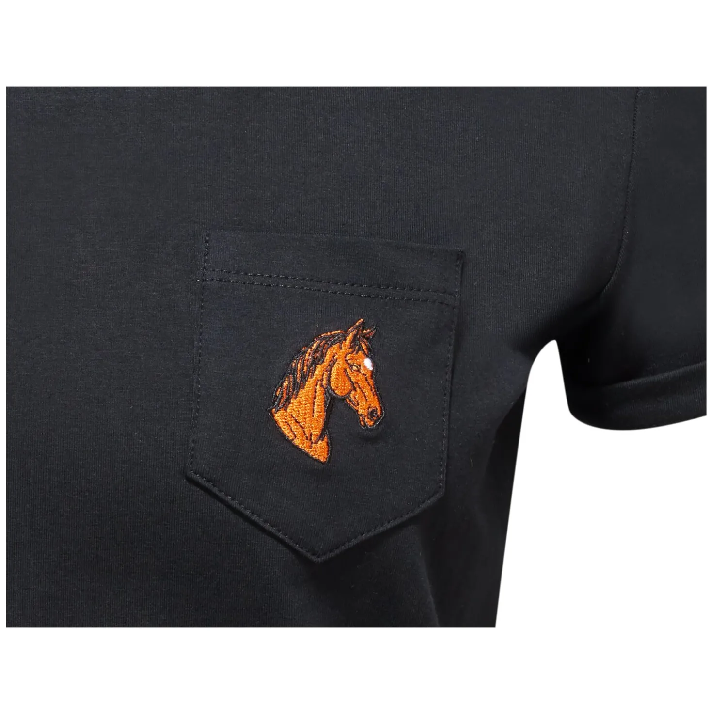 RIDE now T-Shirt mit Pferdekopfstickerei