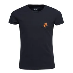 RIDE now T-Shirt mit Pferdekopfstickerei für Kinder